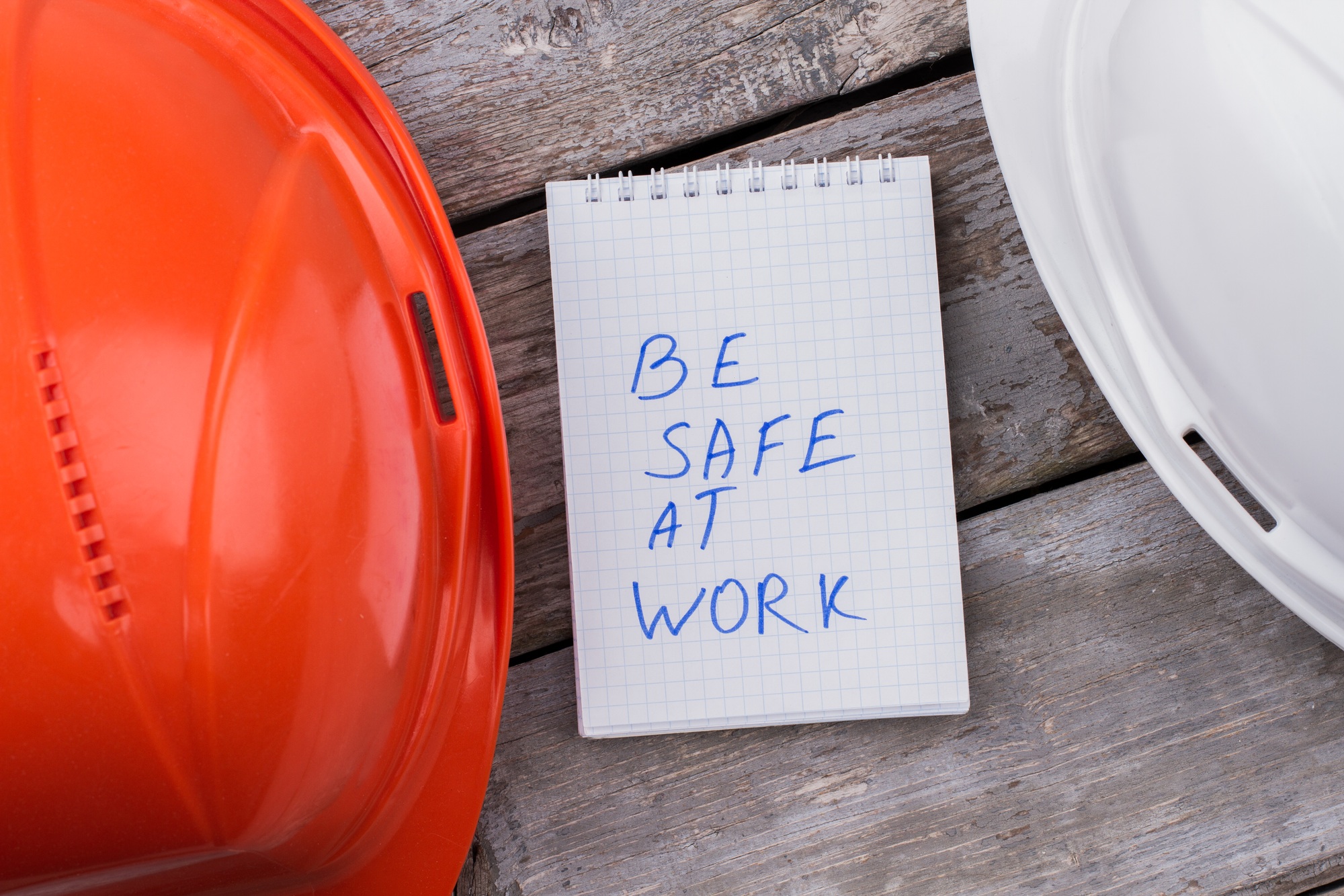 Be safe at work concept.